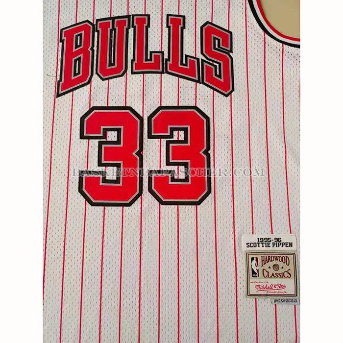 Maillot Chicago Bulls Scottie Pippen NO 33 Reload Hardwood Classics Blanc